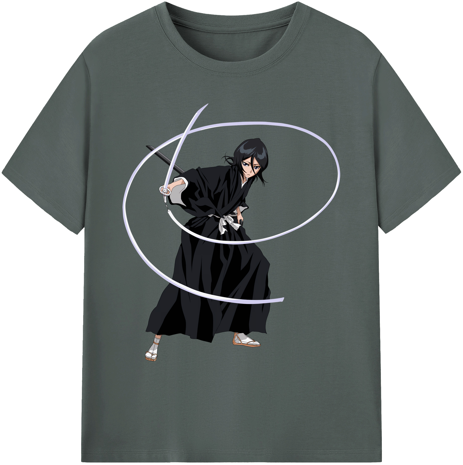 （画像用） ブリーチ 朽木ルキア BLEACH Kuchiki Rukia 綿100％ メンズ半袖Tシャツ｜肌触りやわらか＆通気性